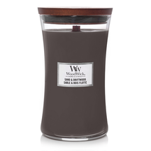 WoodWick Scented Candle Large Sand & Driftwood - 18 cm / ø 10 cm