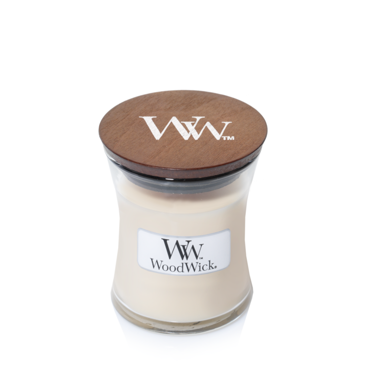 WoodWick Scented Candle Mini Vanilla Bean - 8 cm / ø 7 cm