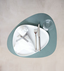 LIND DNA Placemat Nupo - Leather - Pastel Green - 44 x 37 cm