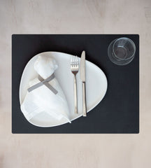 LIND DNA Placemat Nupo - Leather - Black - 45 x 35 cm