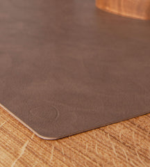 LIND DNA Placemat Nupo - Leather - Brown / Sand - double-sided - 45 x 35 cm