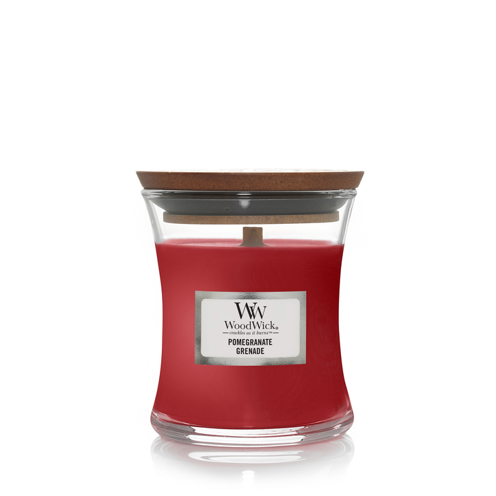 WoodWick Scented Candle Mini Pomegranate - 8 cm / ø 7 cm