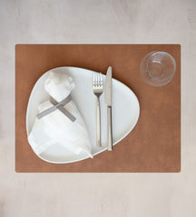 LIND DNA Placemat Nupo - Leather - Nature - 45 x 35 cm