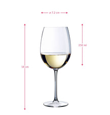 Chef & Sommelier White Wine Glasses Cabernet 250 ml - 6 Pieces