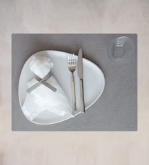 LIND DNA Placemat Hippo - Leather - Anthracite Grey - 45 x 35 cm