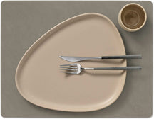 LIND DNA Placemat Nupo - Leer - Flint Grey - 45 x 35 cm