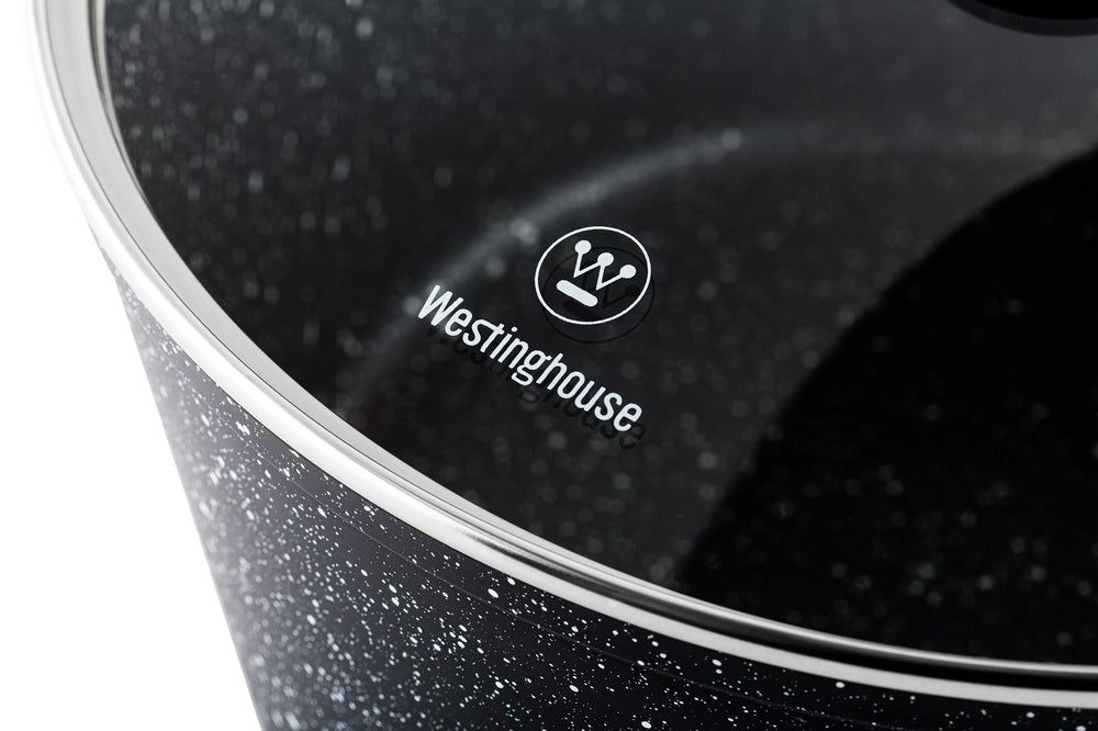 Westinghouse Hapjespan Black Marble - ø 28 cm / 4.5 liter - standaard anti-aanbaklaag