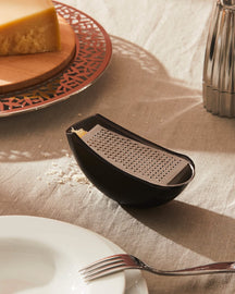 Alessi Grater With Bowl - Parmenide - AARU01 B - Black - by Alejandro Ruiz