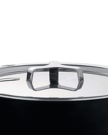 Alessi Pan Set Pots&Pans - AJM100S6 A - Black - 4-Piece - by Jasper Morrison