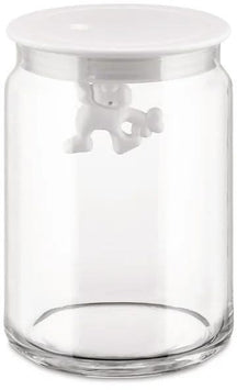 Alessi Storage Jar Gianni A Little Man Holding On Tight - 900 ml - White