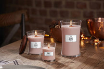 WoodWick Scented Candle Mini Rosewood - 8 cm / ø 7 cm