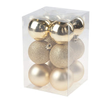 Cosy @Home Kerstballen Rose goud  ø 6 cm - 12 Stuks