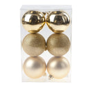 Cosy @Home Christmas balls Rose gold ø 8 cm - 6 Pieces