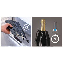 Vacu Vin Wine and Champagne Cooler Active Coolers - Sleeve - Platinum - 2 Pieces