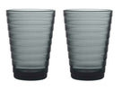 Iittala Glass Aino Aalto - Dark gray - 330 ml - 2 pieces