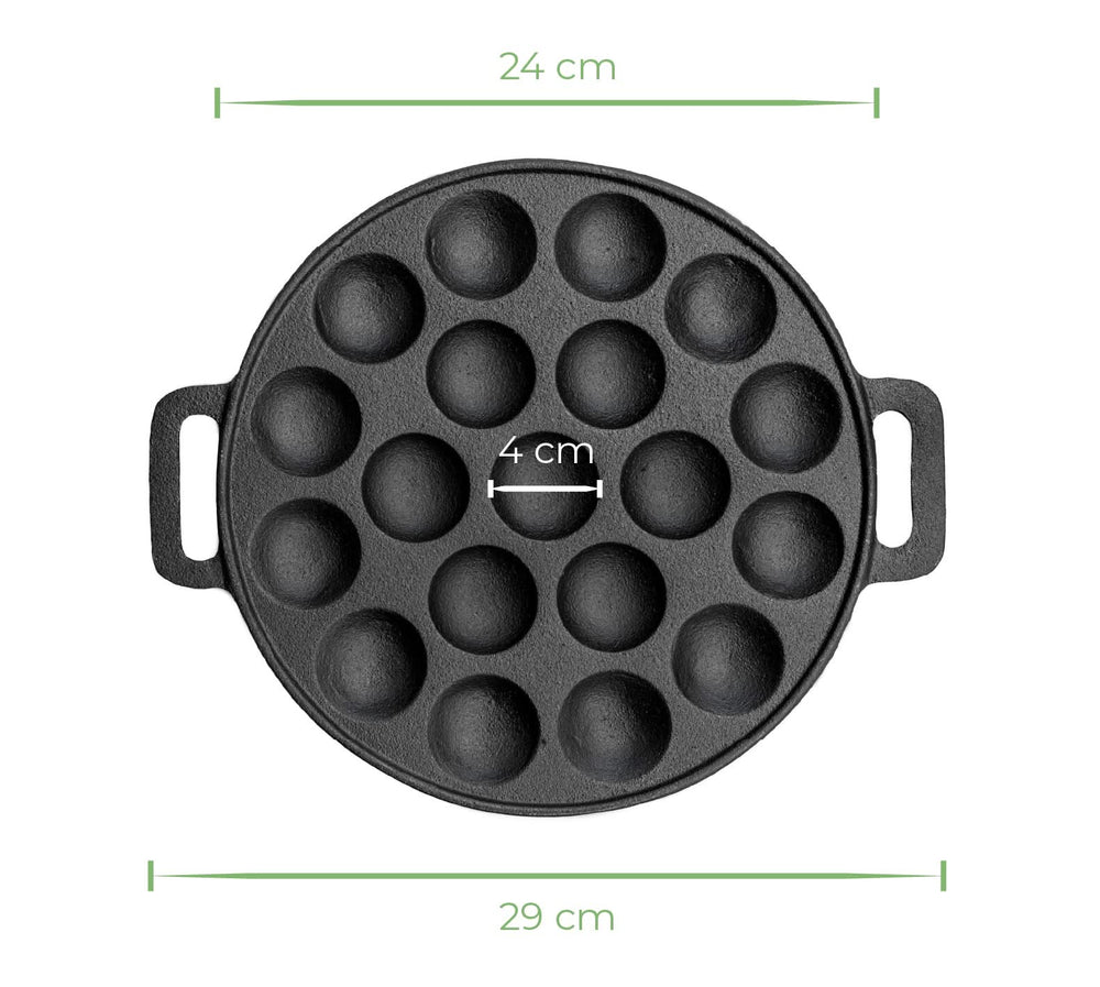 Sareva Poffertjespan - Gietijzer - ø 24 cm - 19 poffertjes