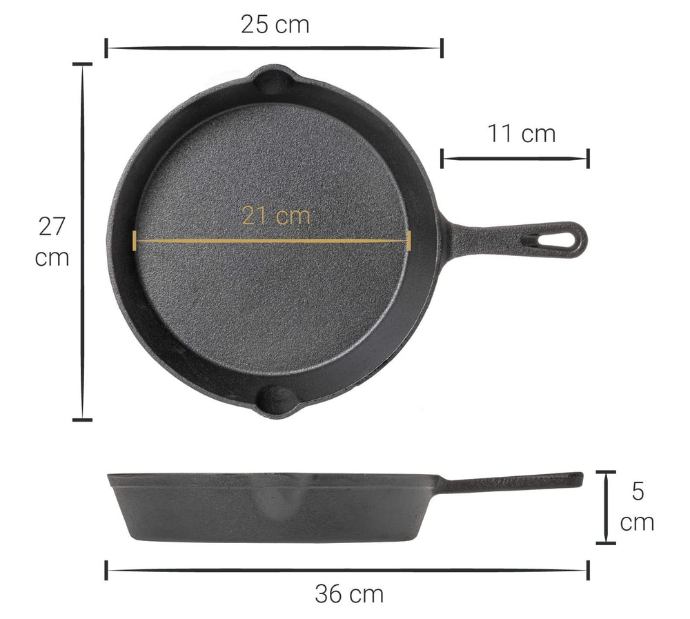 Blackwell Koekenpan - Gietijzer - ø 25 cm - zonder anti-aanbaklaag