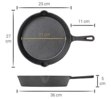 Blackwell Pannenset Gietijzer - Zonder anti-aanbaklaag 2-Delig - Koekenpan ø 25 cm &  Gietijzer - 23 x 23 cm