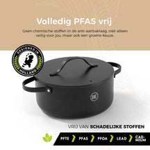 Be Living Braading Pan With Lid - Ø 28 Cm - Ceramic Anti -Piller - Suitable for all heat sources - Black