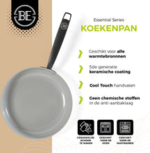 BE Living frying pan - Ø 28 cm - Ceramic non -stick coating - Pfas Free - Suitable for all heat sources - Gray