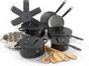 Be Living Pan Set - 20 -piece - Essential - Ceramic anti -stick coating - Suitable for all heat sources - Black