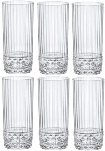 Bormioli Rocco Long Drink Glasses America 20's 490 ml - 6 Pieces