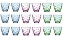 Bormioli Rocco Glass set Flora colors - 250 ml - 18 pieces