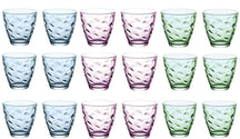 Bormioli Rocco Glass set Flora colors - 250 ml - 18 pieces