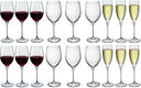 Bormioli Rocco Wine Glass Set Premium (Wine glasses & Champagne glasses) - 18 piece set