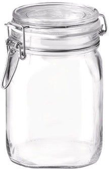 Bormioli Rocco Weck jars Fido - 11 x 11 cm / 1 liter - Square - 4 pieces