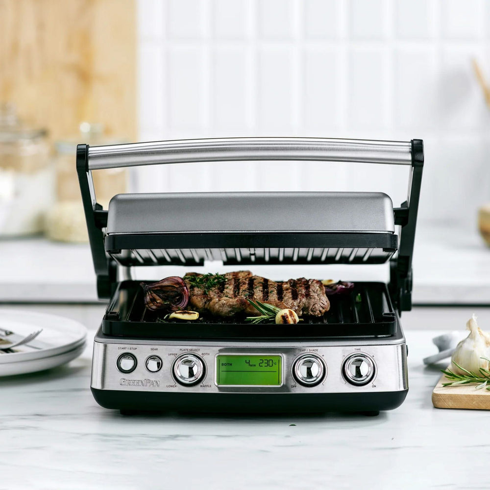 GreenPan Contact Grill - Stainless Steel - Ceramic non-stick coating