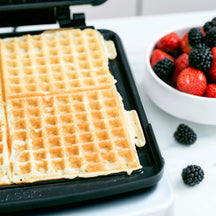 GreenPan Waffle Iron - stainless steel - 2 sets of waffle plates - Ceramic non-stick coating