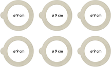 Bormioli Rubber Rings for Fido Mason Jar ø 9 cm - Set of 6