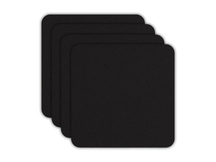 ASA Selection Coasters - Soft Leather - Charcoal - 10 x 10 cm - 4 Pieces