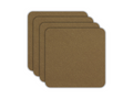 ASA Selection Onderzetters - Soft Leather - Cork - 10 x 10 cm - 4 Stuks