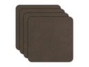 ASA Selection Onderzetters - Soft Leather - Earth - 10 x 10 cm - 4 Stuks