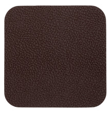 Jay Hill Coasters - Vegan leather - Brown / Sand - double-sided - 10 x 10 cm - 6 pieces