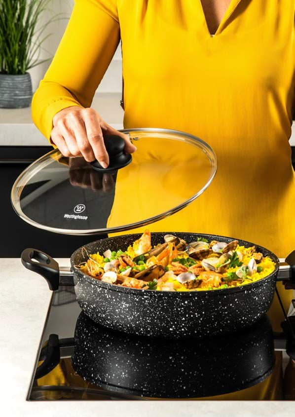 Westinghouse sauté pan - Sauteuse - Marble - ø 32 cm / 6 liters - standard non-stick coating