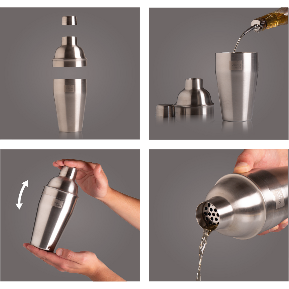 Vacu Vin Cocktailshaker - Zilver - 550 ml