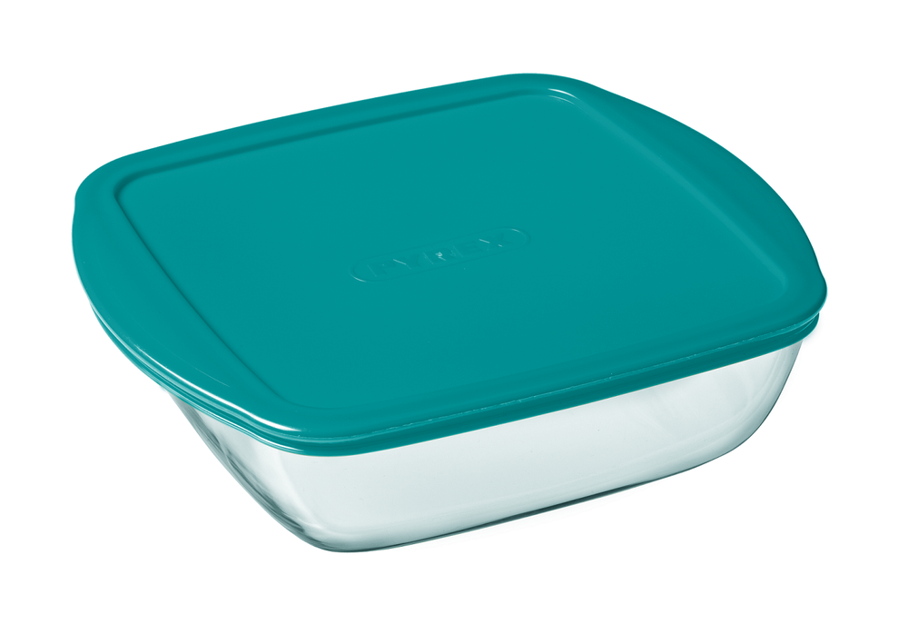 Pyrex Oven Dish - with lid - Cook & Store - 14 x 12 x 7 cm / 350 ml