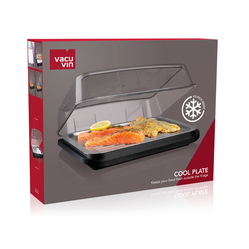 Vacu Vin Koelhoudplaat Active Cool Plate - Zwart