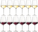 Leonardo Wine Glass Set (Red Wine Glasses + White Wine Glasses) Puccini 12-Piece