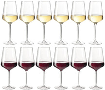 Leonardo Wine Glass Set (Red Wine Glasses + White Wine Glasses) Puccini 12-Piece