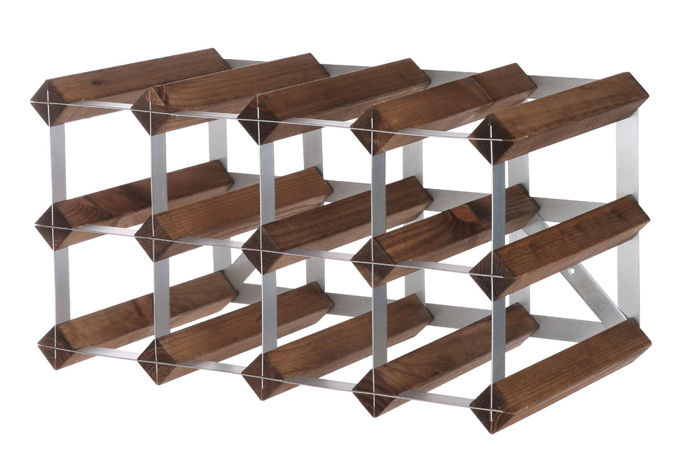 Traditional wine rack - Dark oak - 12 bottles