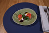 Jay Hill Placemat - Vegan leer - Grijs / Blauw - dubbelzijdig - ø 38 cm