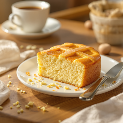 Butter cake with coconut sugar sugar