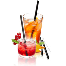 Gefu Glass Straws Straight Black - 4 Pieces