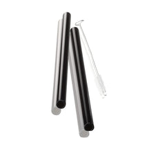 Gefu Glass Straws Straight Black - 4 Pieces