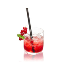 Gefu Glass Straws Straight Black - 4 Pieces