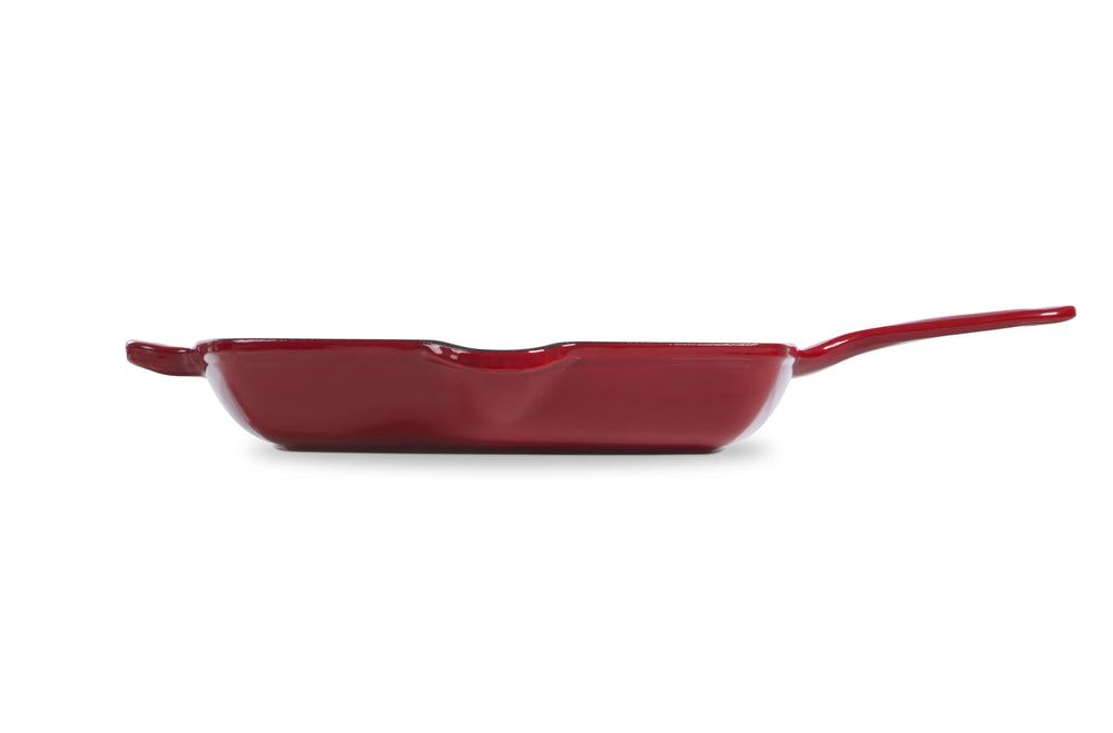 BK Griddle Pan Bourgogne Chili Red - enamelled non-stick coating